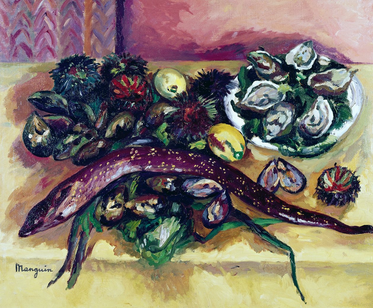 Natureza Morta com Enguia, pintura de Henri Charles Manguin (1874-1949). França, século XX. de Henri Charles Manguin