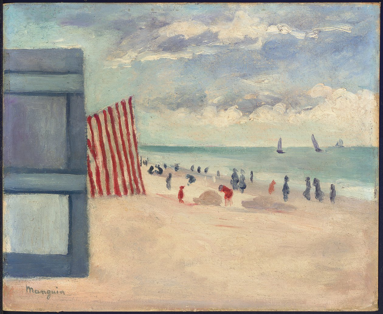 A Praia em Touquet de Henri Charles Manguin