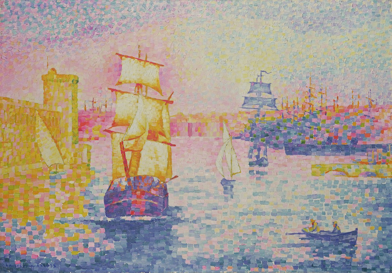 O porto de Marselha, c.1909 de Henri Edmond Cross