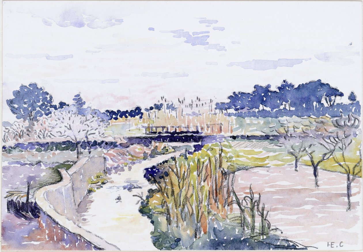 Paisagem de jardim de Henri-Edmond Cross