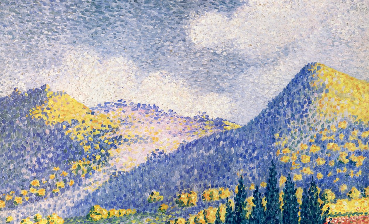 Paisagem montanhosa de Henri Edmond Cross