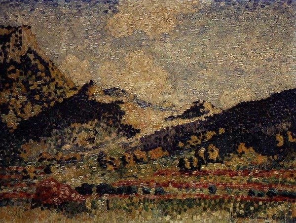 Estudo para as Pequenas Montanhas Maures de Henri Edmond Cross