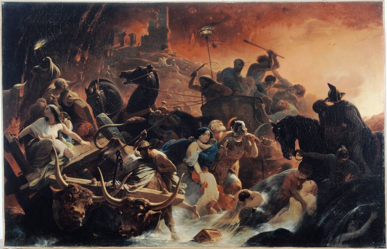 Os últimos dias de Pompeia, entre 1834 e 1850 (óleo sobre tela) de Henri Frederic Schopin