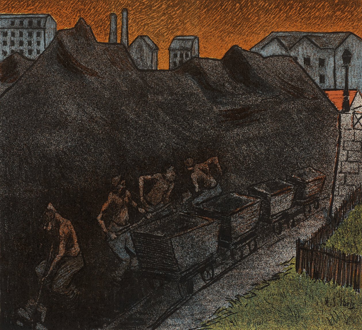 O teatro livre: os tecelões, 1892 de Henri Gabriel Ibels
