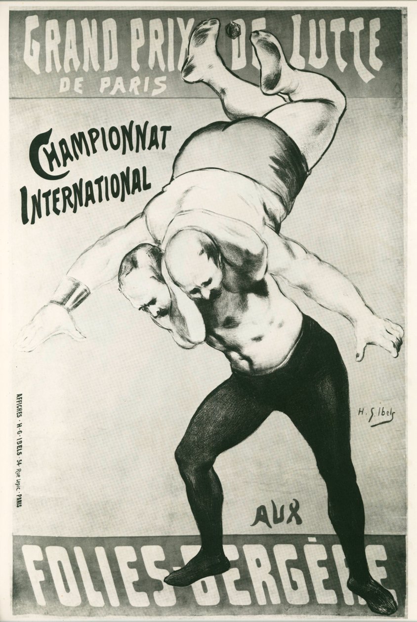 Henri G. Ibels: Grande Prémio de Luta de Paris ... (litografia) de Henri Gabriel Ibels