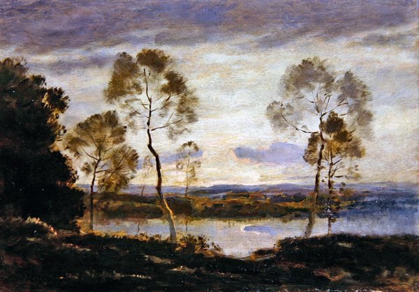 Noite junto ao rio de Henri Joseph Harpignies