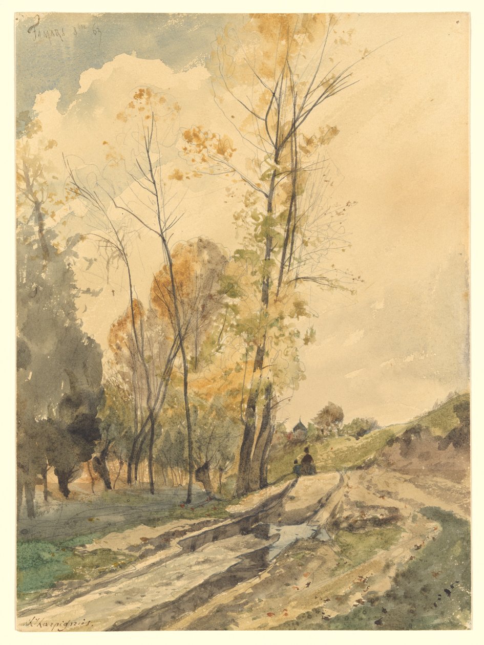 Paisagem em Famars de Henri-Joseph Harpignies