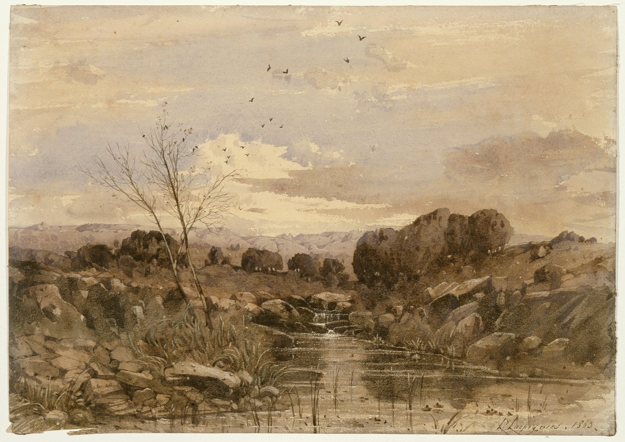 Paisagem com ribeiro de Henri-Joseph Harpignies