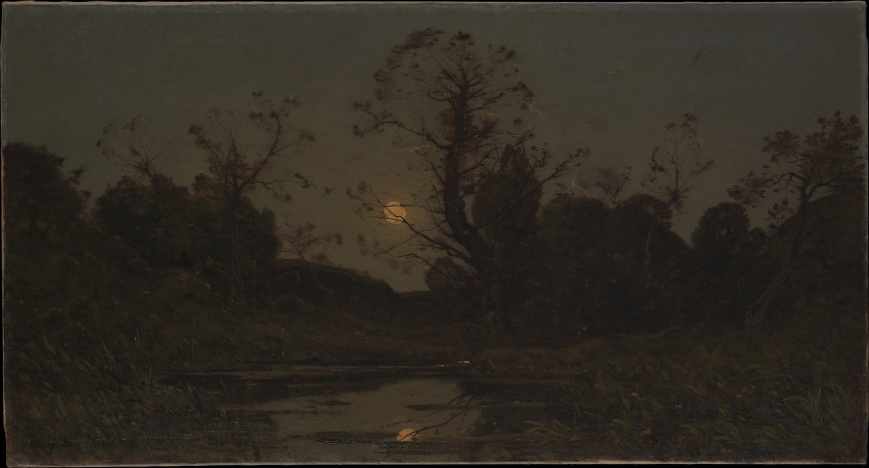 Nascer da lua de Henri-Joseph Harpignies