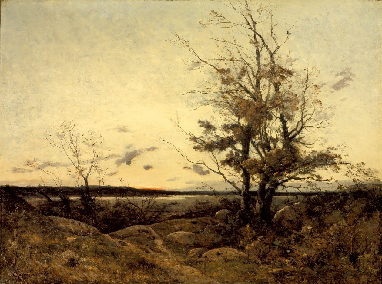 Paisagem ao pôr do sol de Henri-Joseph Harpignies