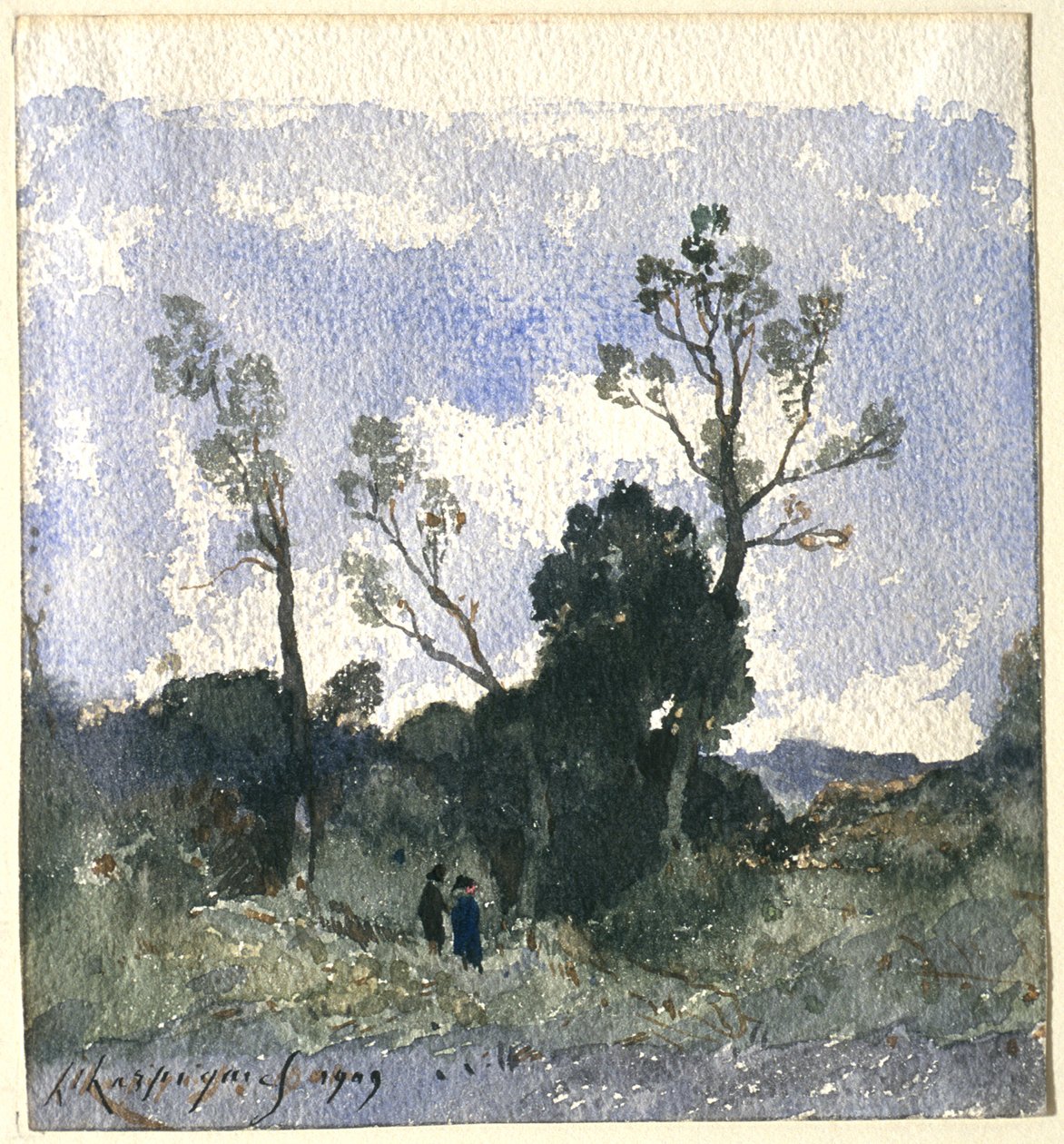 Paisagem arborizada de Henri-Joseph Harpignies