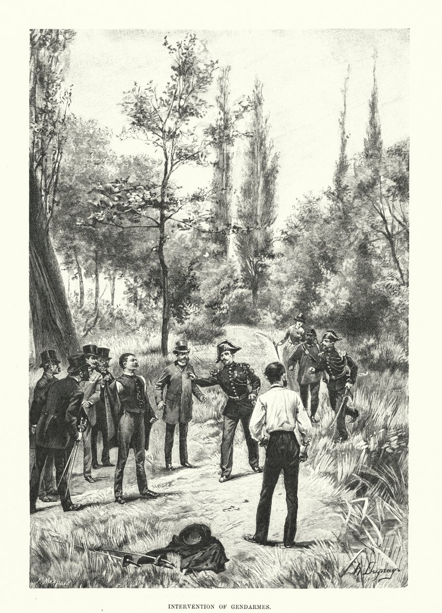 Intervenção dos Gendarmes (gravura) de Henri-Louis Dupray