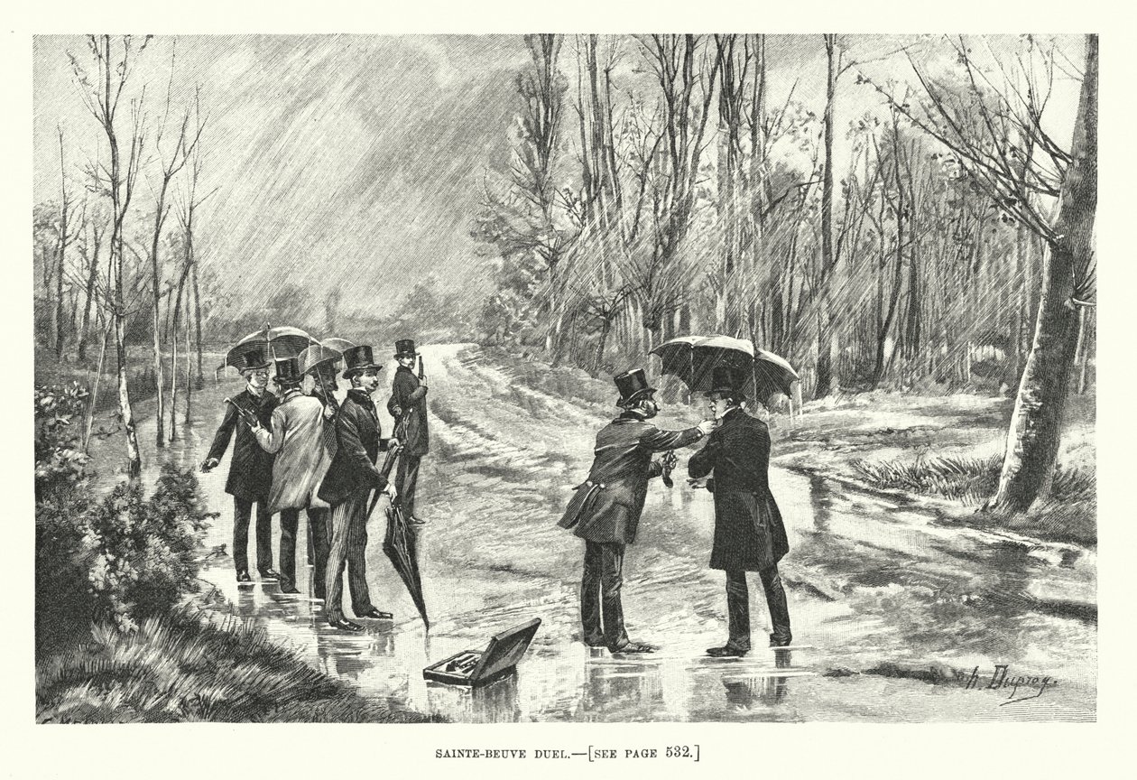 Duelo de Saint-Beuve (gravura) de Henri-Louis Dupray