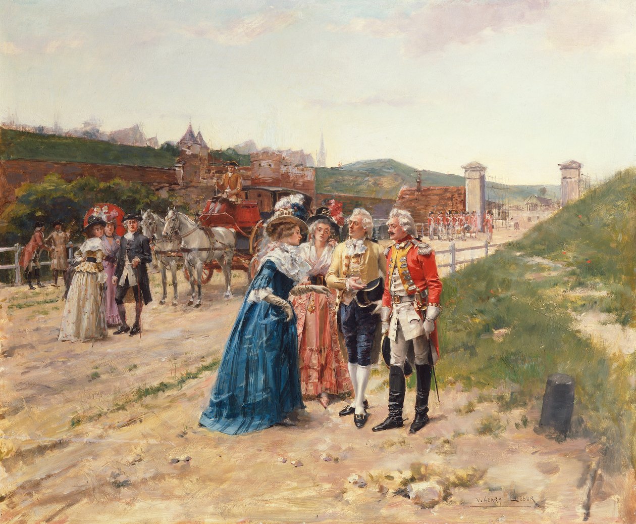 A Introdução (óleo sobre painel) de Henri-Victor Lesur