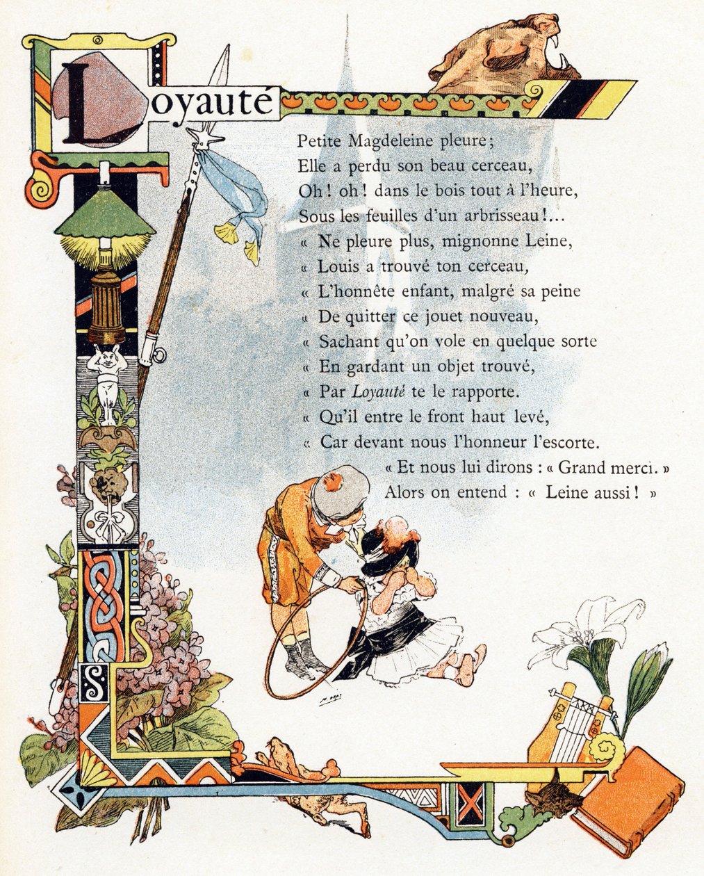 Ilustração para "Alphabet of good examples", c.1890 (gravura) de Henri (1858 1924) Gray