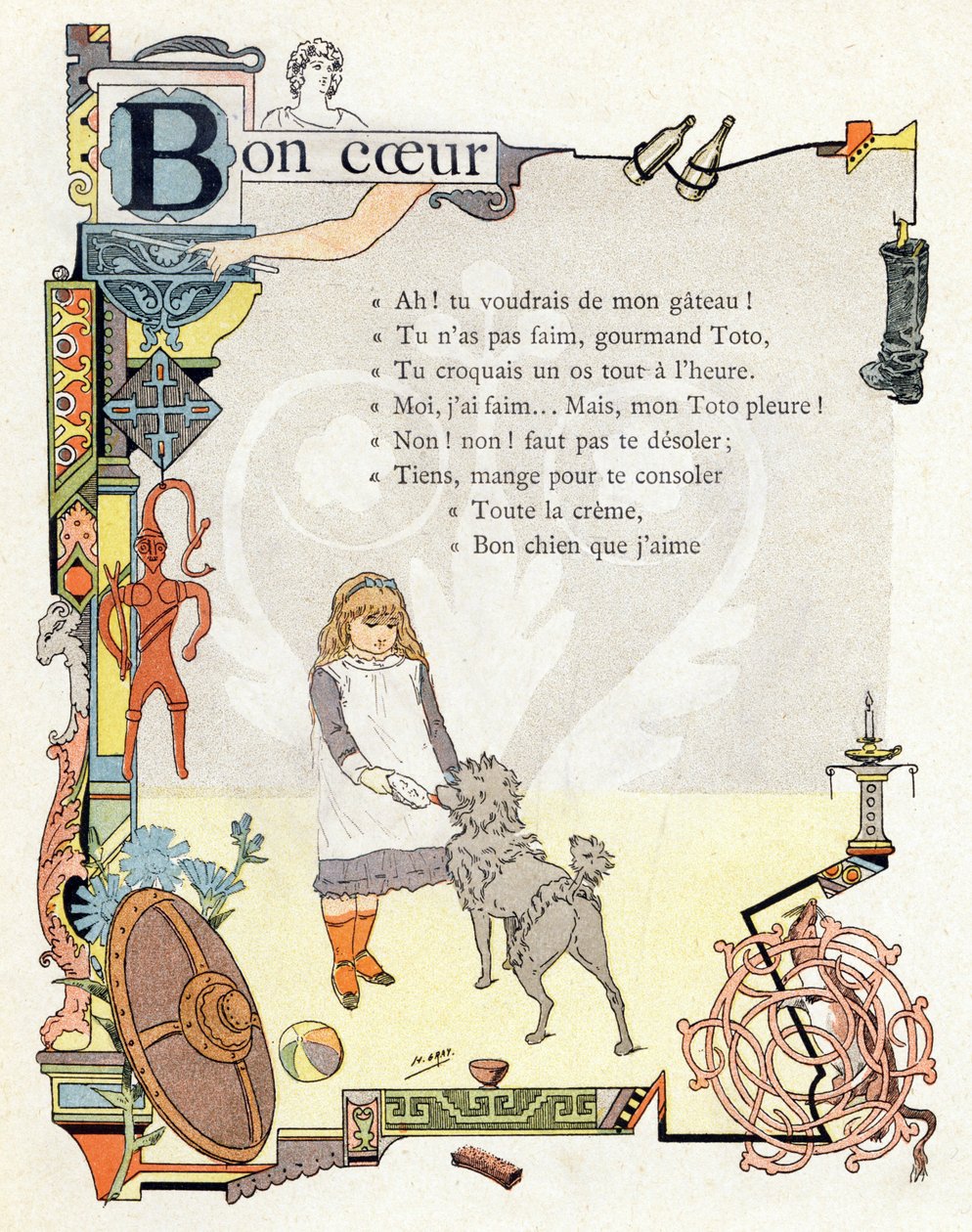 Ilustração para "Alphabet of good examples", c.1890 (gravura) de Henri (1858 1924) Gray