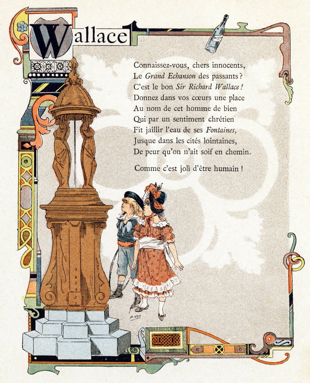 Ilustração para "Alphabet of good examples", c.1890 (gravura) de Henri (1858 1924) Gray
