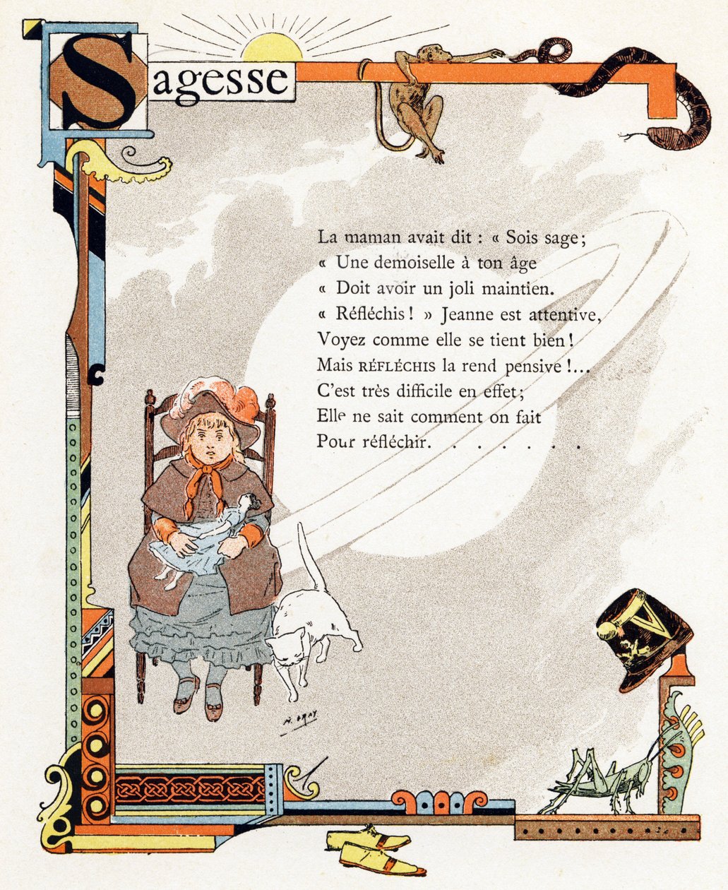 Ilustração para "Alphabet of good examples", c.1890 (gravura) de Henri (1858 1924) Gray