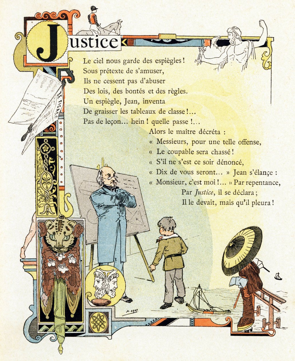 Ilustração para "Alphabet of good examples", c.1890 (gravura) de Henri (1858 1924) Gray