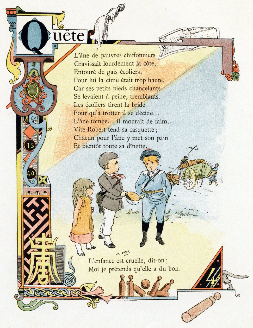 Ilustração para "Alphabet of good examples", c.1890 (gravura) de Henri (1858-1924) Gray