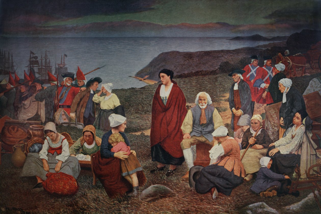 A Expulsão dos Acadianos em 1755 de Henri (after) Beau