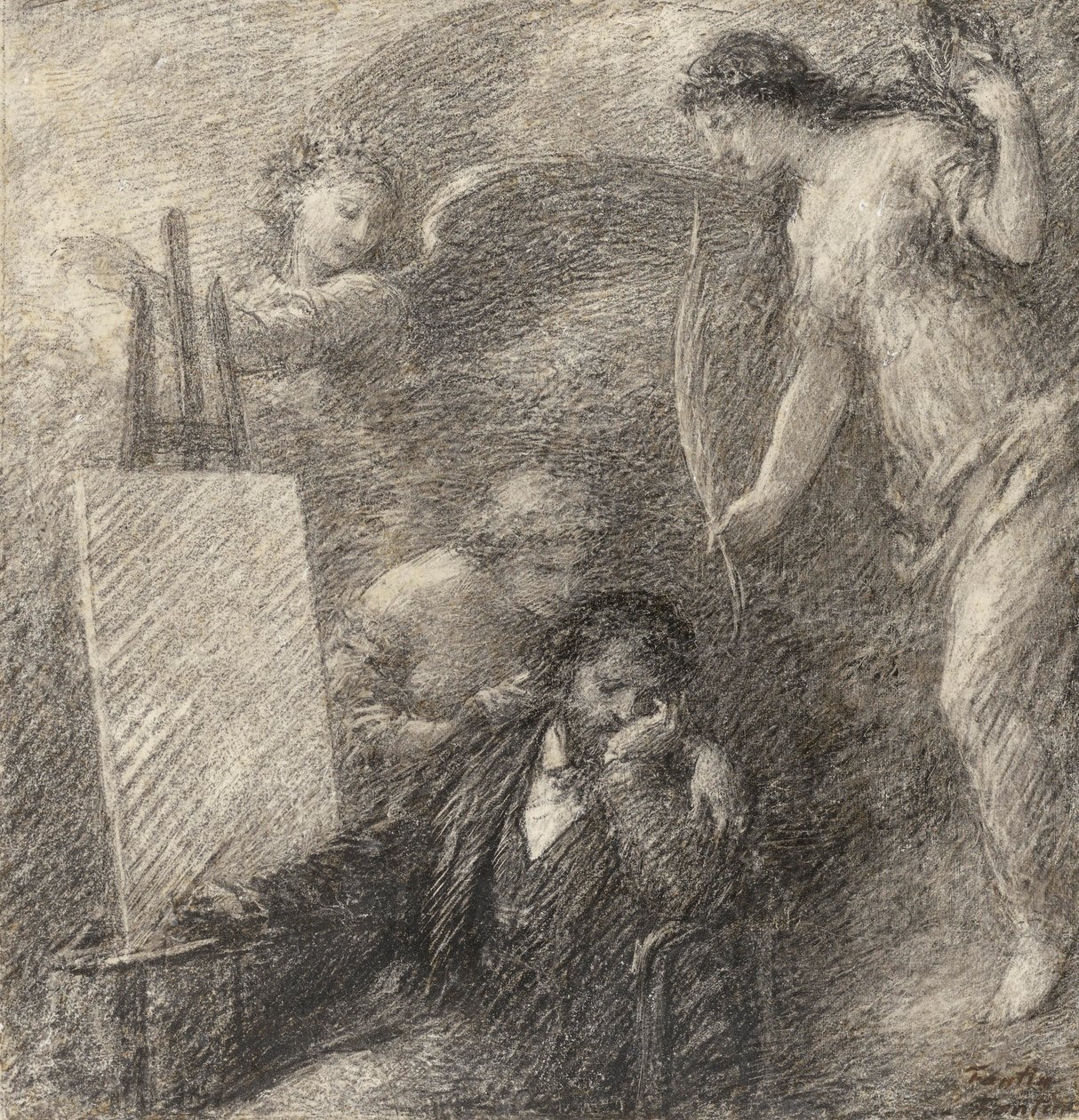O desânimo do artista de Henri (follower of) Fantin Latour