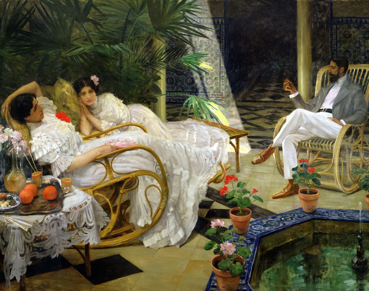 O pátio, 1908. de Henri Achille Zo