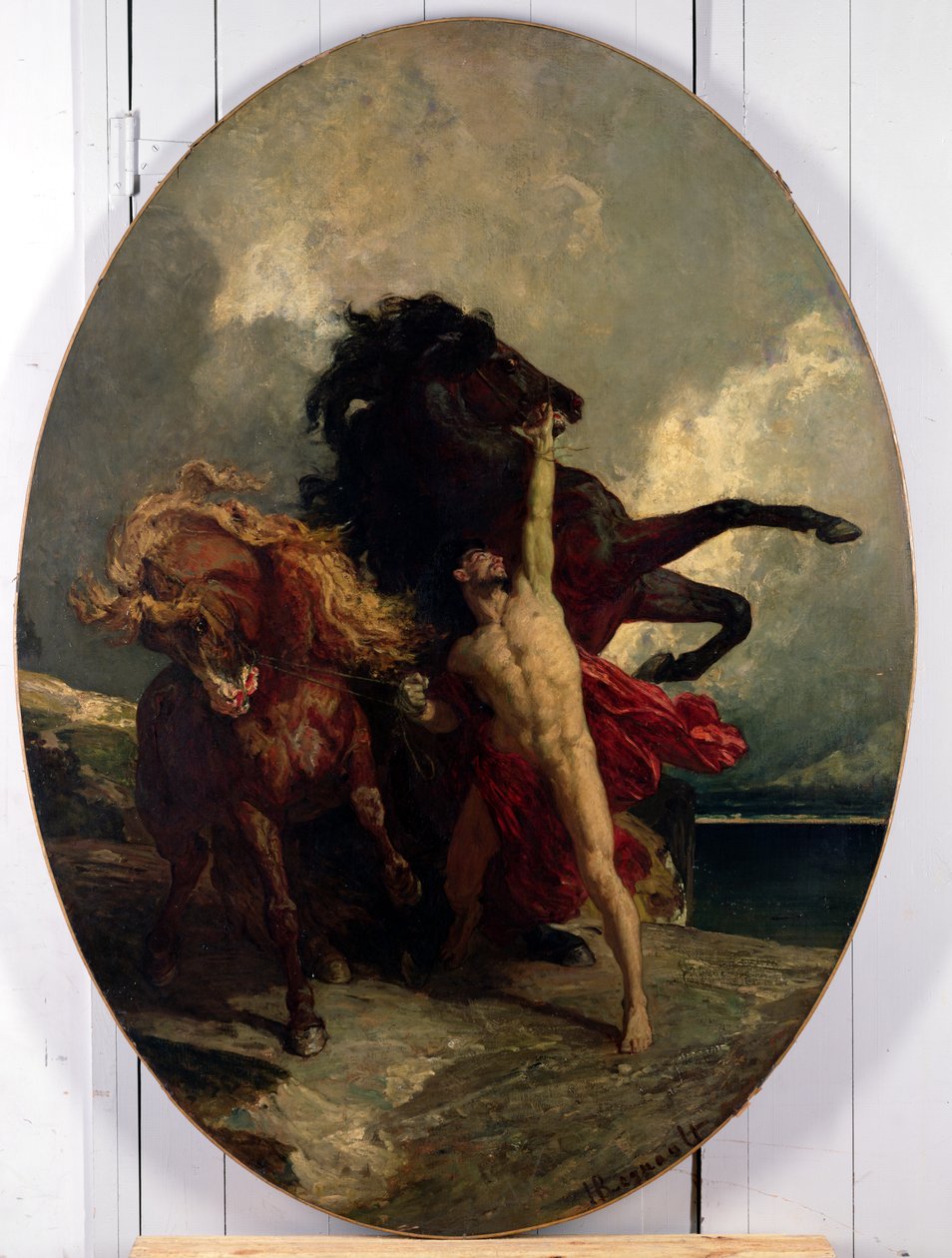 Automedon com os cavalos de Aquiles de Henri Alexandre Georges Regnault