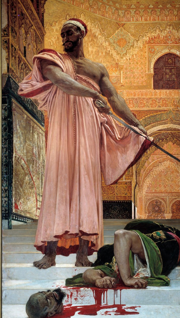Execução sem julgamento sob os reis mouros O carrasco corta a cabeça do culpado. Pintura de Henri Regnault (1843-1871) 1870 Sun. 3,02x1,46 m Paris, musee d