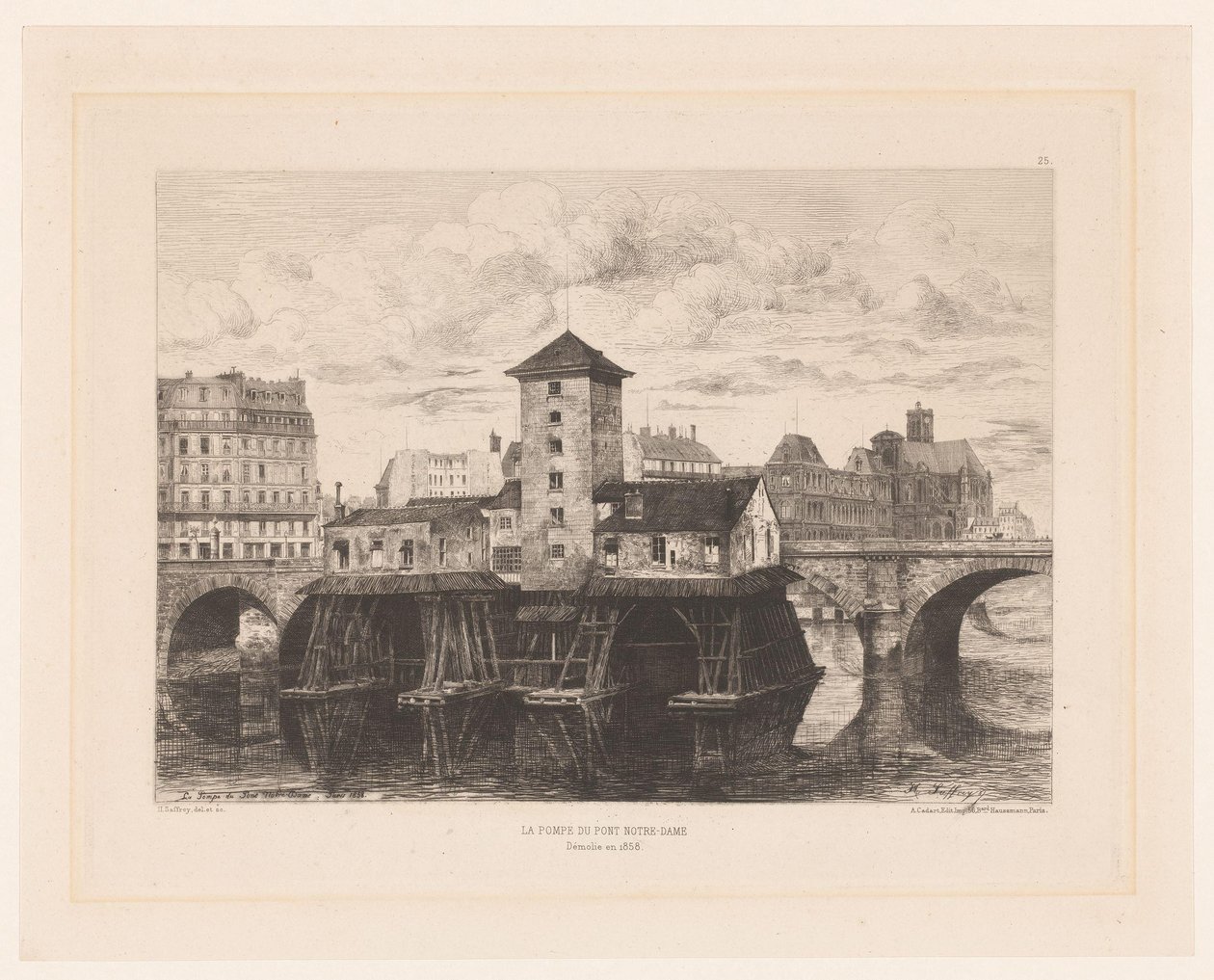 Gezicht op de Pont Notre-Dame A bomba Pont Notre Dame (título no objeto) L