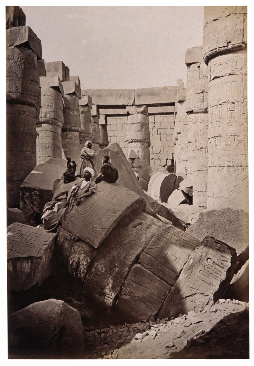 Ruínas de Karnak, c.1900 (foto) de Henri Béchard