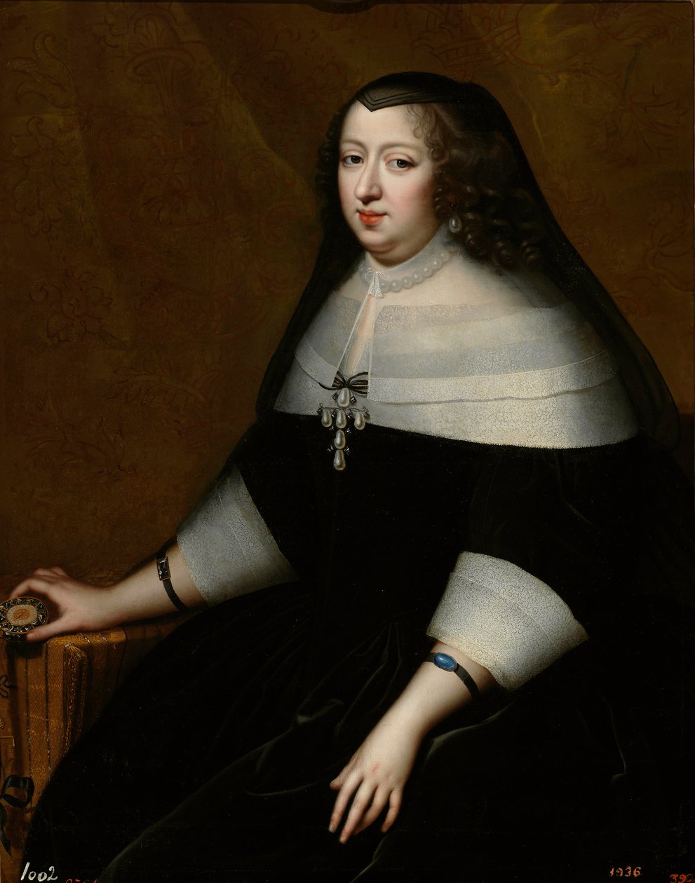 Retrato de Ana da Áustria (Autriche) (1601-1666) - par Henri Beaubrun (1603-1677), ca 1659 - Óleo sobre tela de Henri Beaubrun