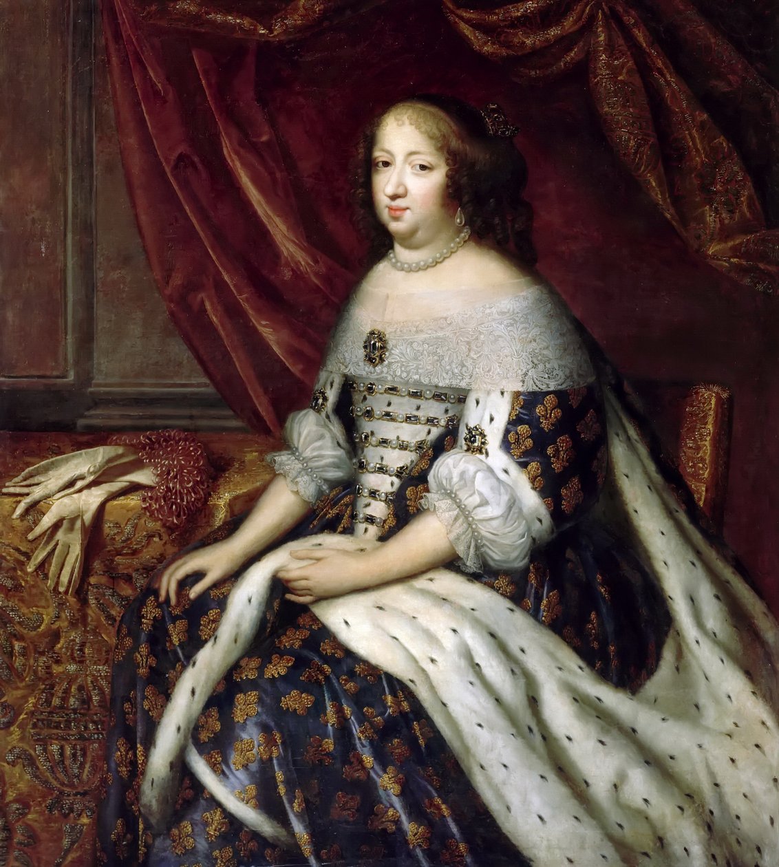 Retrato de Ana da Áustria 1601-1666 de Henri Beaubrun