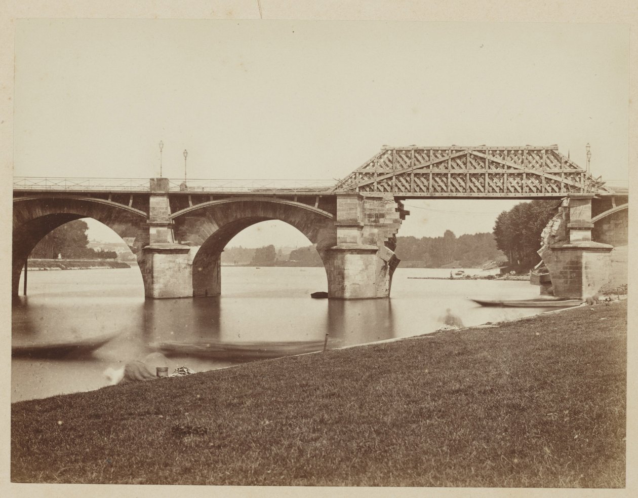 A ponte de Saint Cloud depois da guerra franco-prussiana de Henri Bevan
