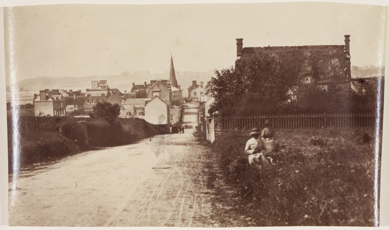 Vista de uma cidade normanda, c.1870 (impressão albuminada a partir de negativo de papel de cera) de Henri Bevan
