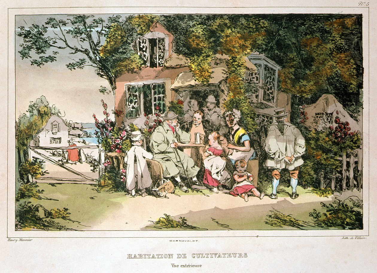 Casa dos agricultores de Monnier, deb. Século XIX de Henri Bonaventure Monnier