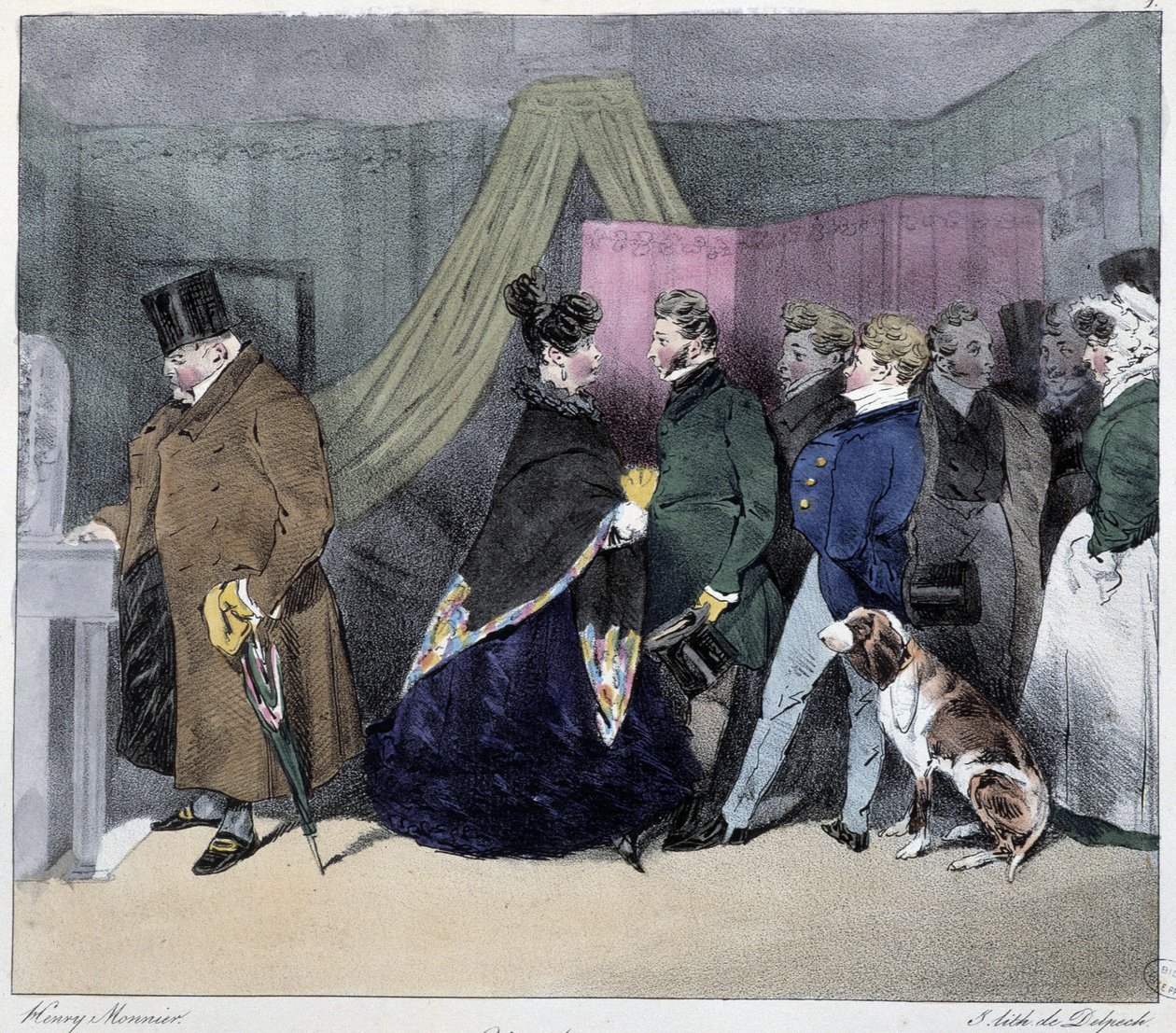 Indiscreção - em "Esquisses parisiennes" de Henri Monnier, ed. Delpech, Paris de Henri Bonaventure Monnier