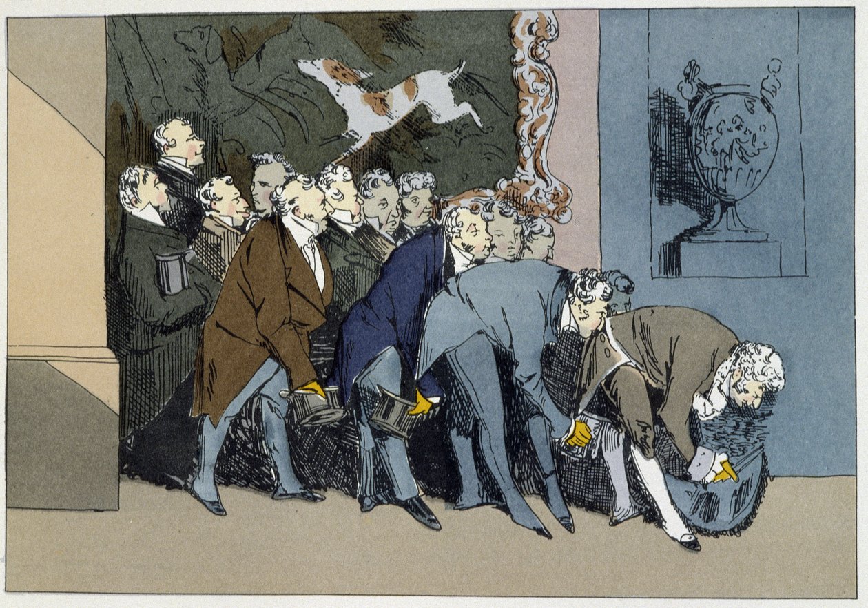 Sr. M. Director, Chefe, Funcionários, Supranumerários, etc., etc., vai elogiar uma nova Excelência - em "Moral Administrativa" por Henri Monnier de Henri Bonaventure Monnier