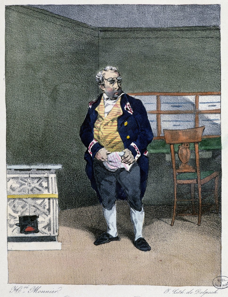 Office boy - em "Administrative mores" por Henri Monnier de Henri Bonaventure Monnier