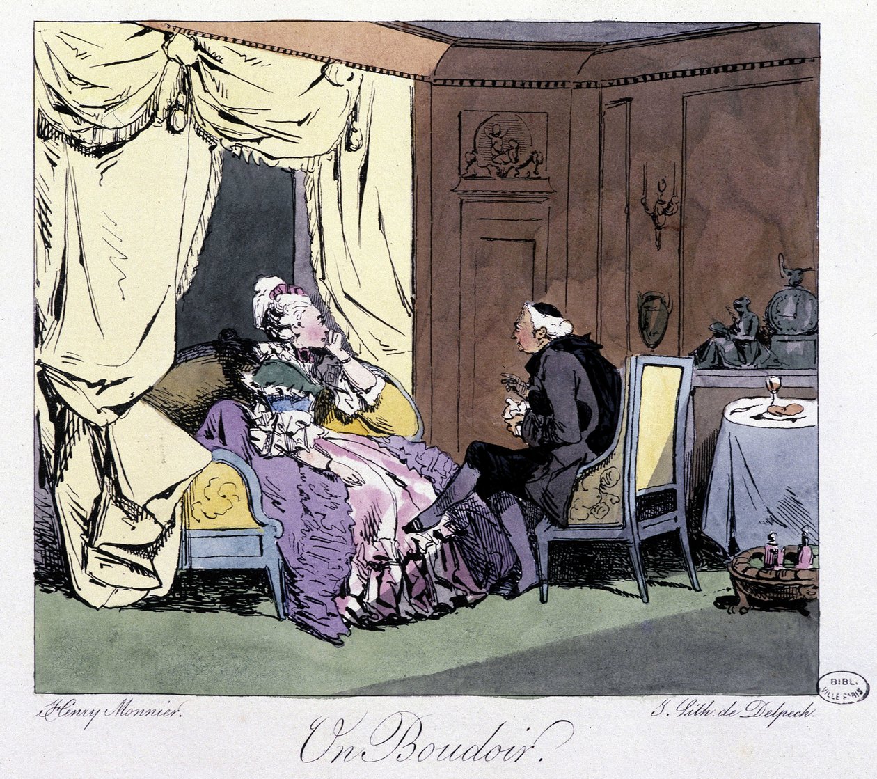 Um boudoir no século XVIII - em "Jadis et aujourd