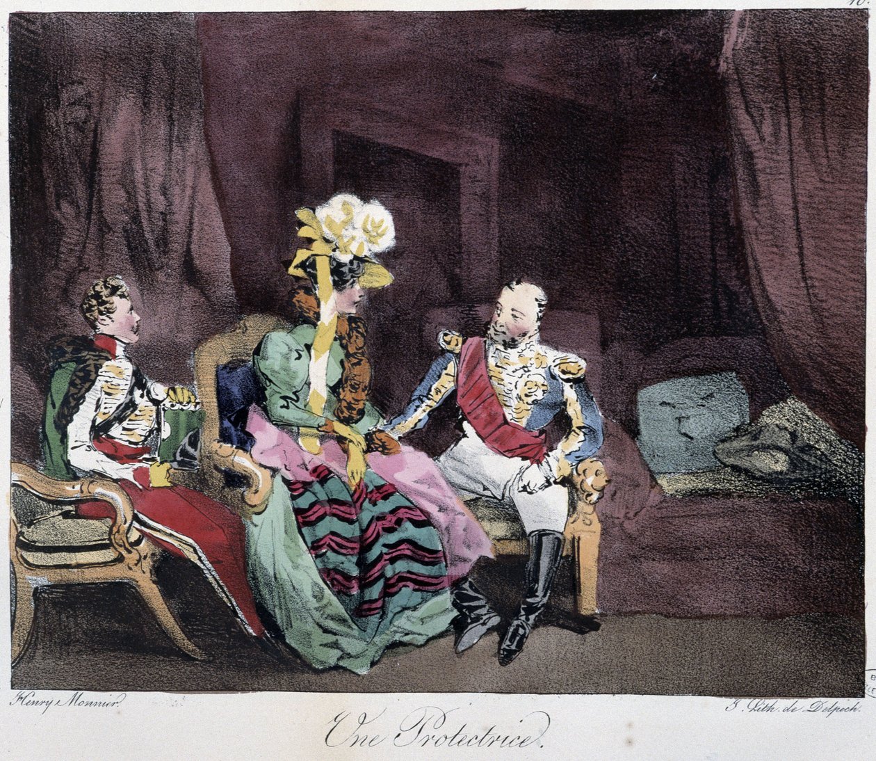Um protetor - em "Esquisses parisiennes" de Henri Monnier, ed. Delpech, Paris de Henri Bonaventure Monnier
