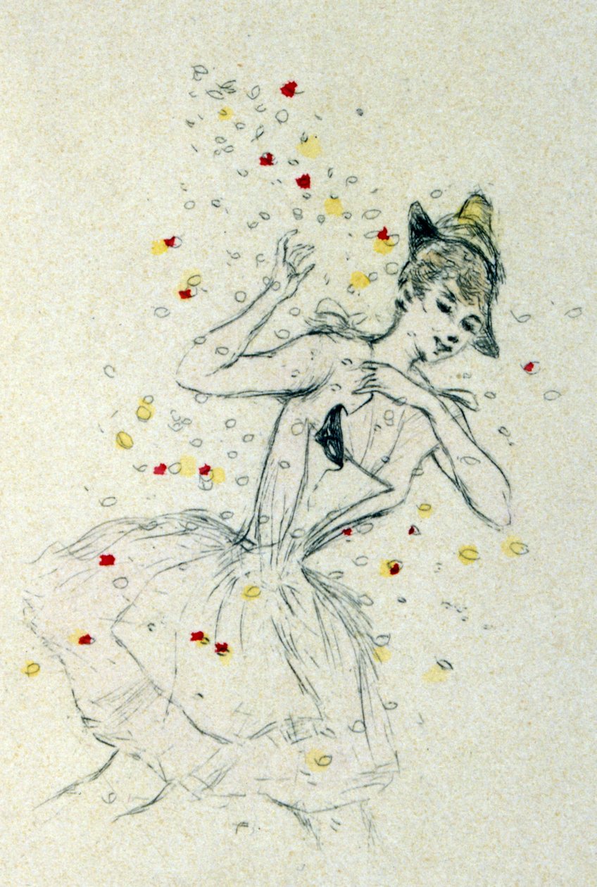 Uma mulher com confetis de Henri Boutet