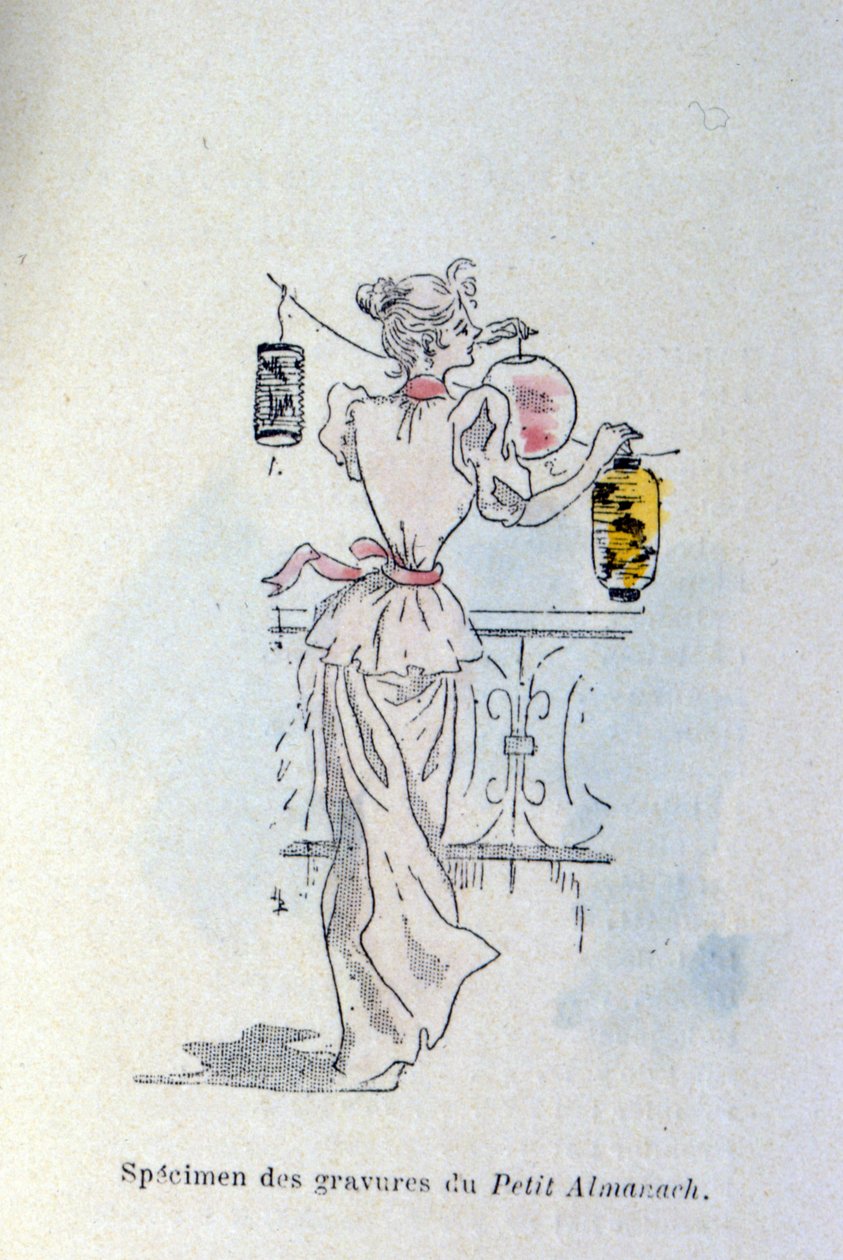 Uma mulher com lanternas de papel de Henri Boutet