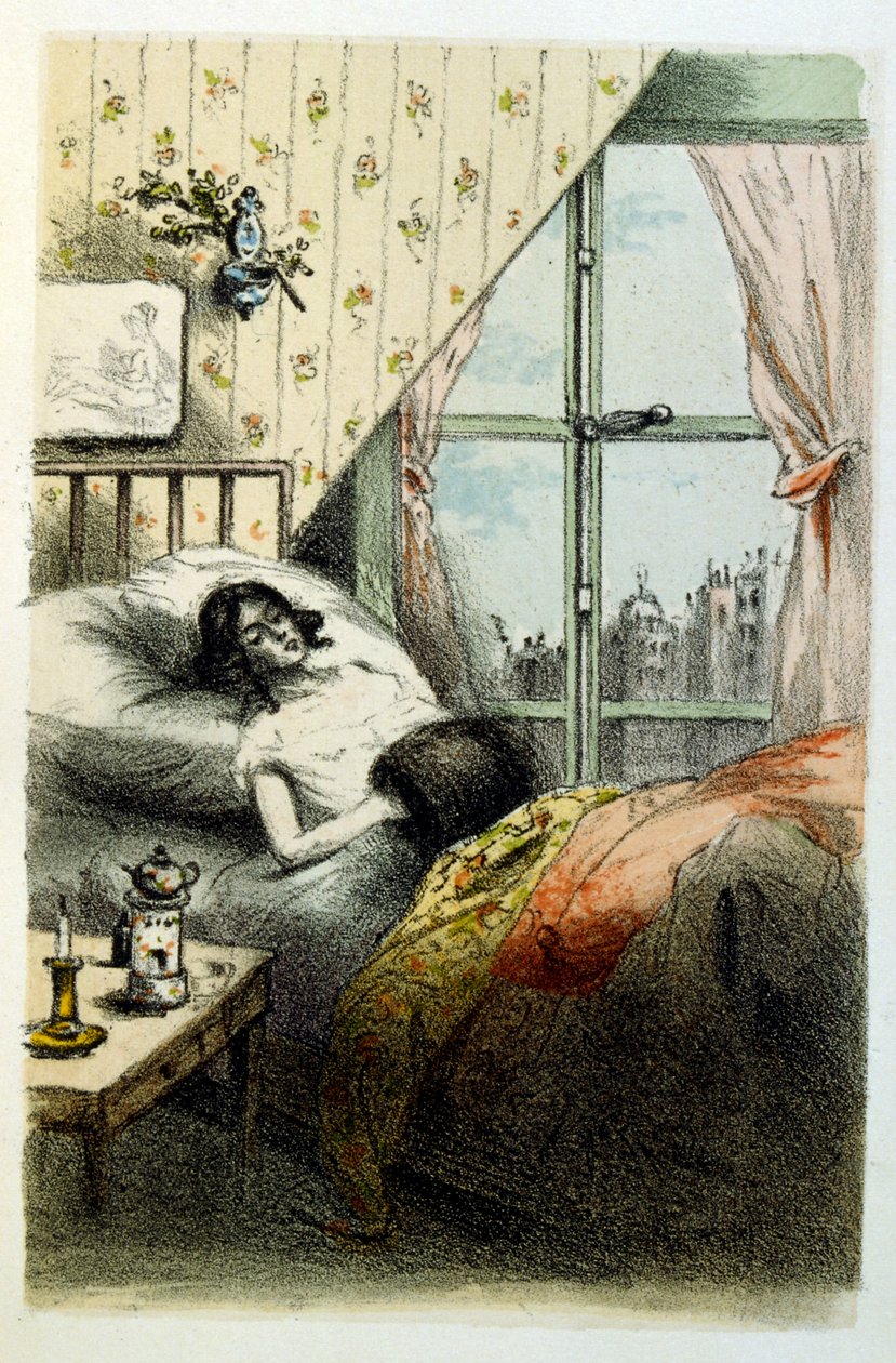 Ilustração de Henri Boutet, para "O Manchão de Francine", de Louis-Henri Murger, também conhecido como Henri Murger; (1822-1861), romancista e poeta francês. de Henri Boutet