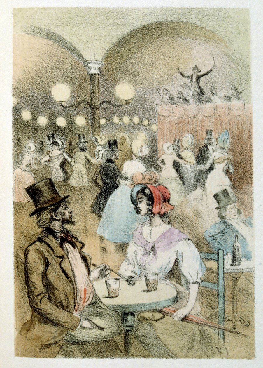 Ilustração de Henri Boutet, para "O Manchão de Francine", de Louis-Henri Murger, também conhecido como Henri Murger; (1822-1861), romancista e poeta francês. de Henri Boutet
