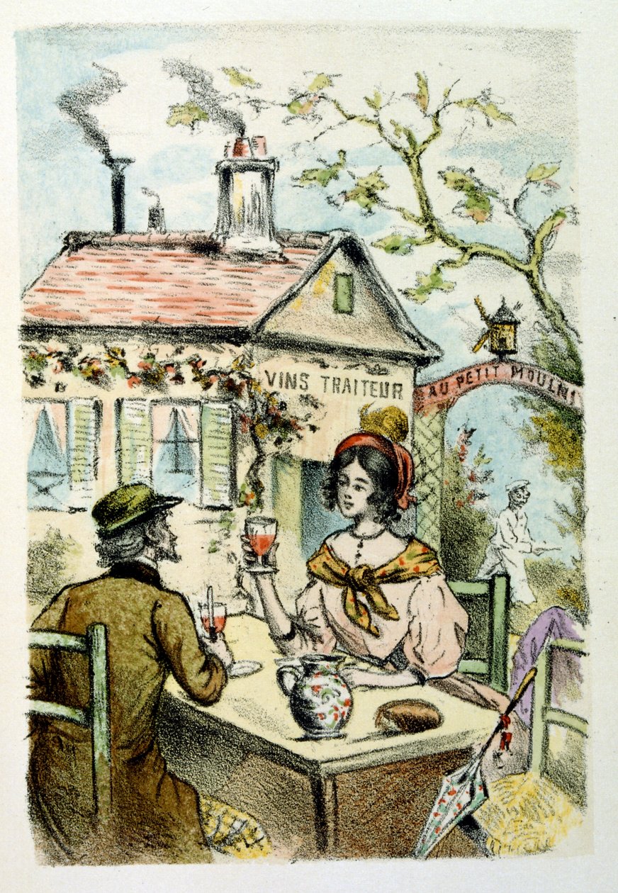 Ilustração de Henri Boutet, para "O Manchão de Francine", de Louis-Henri Murger, também conhecido como Henri Murger; (1822-1861), romancista e poeta francês. de Henri Boutet