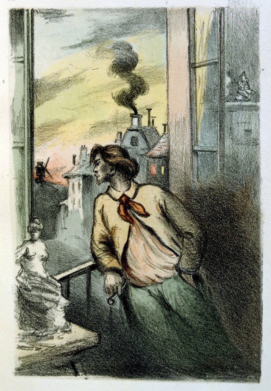 Ilustração de Henri Boutet, para "O Manchão de Francine", de Louis-Henri Murger, também conhecido como Henri Murger; (1822-1861), romancista e poeta francês. de Henri Boutet