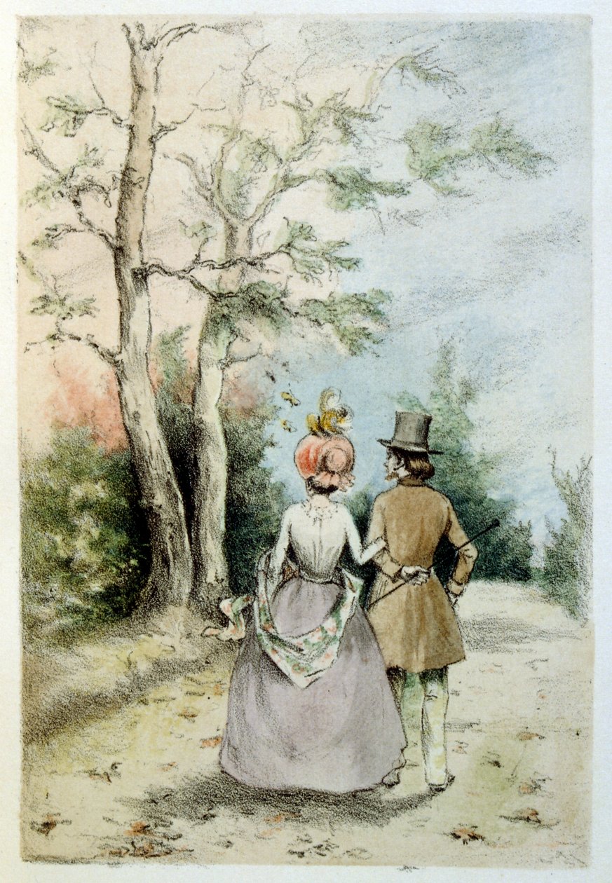 Ilustração de Henri Boutet, para "O Manchão de Francine", de Louis-Henri Murger, também conhecido como Henri Murger; (1822-1861), romancista e poeta francês. de Henri Boutet