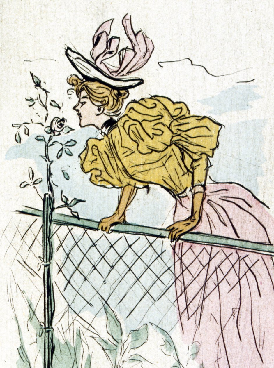 Mulher que cheira a rosas de Henri Boutet