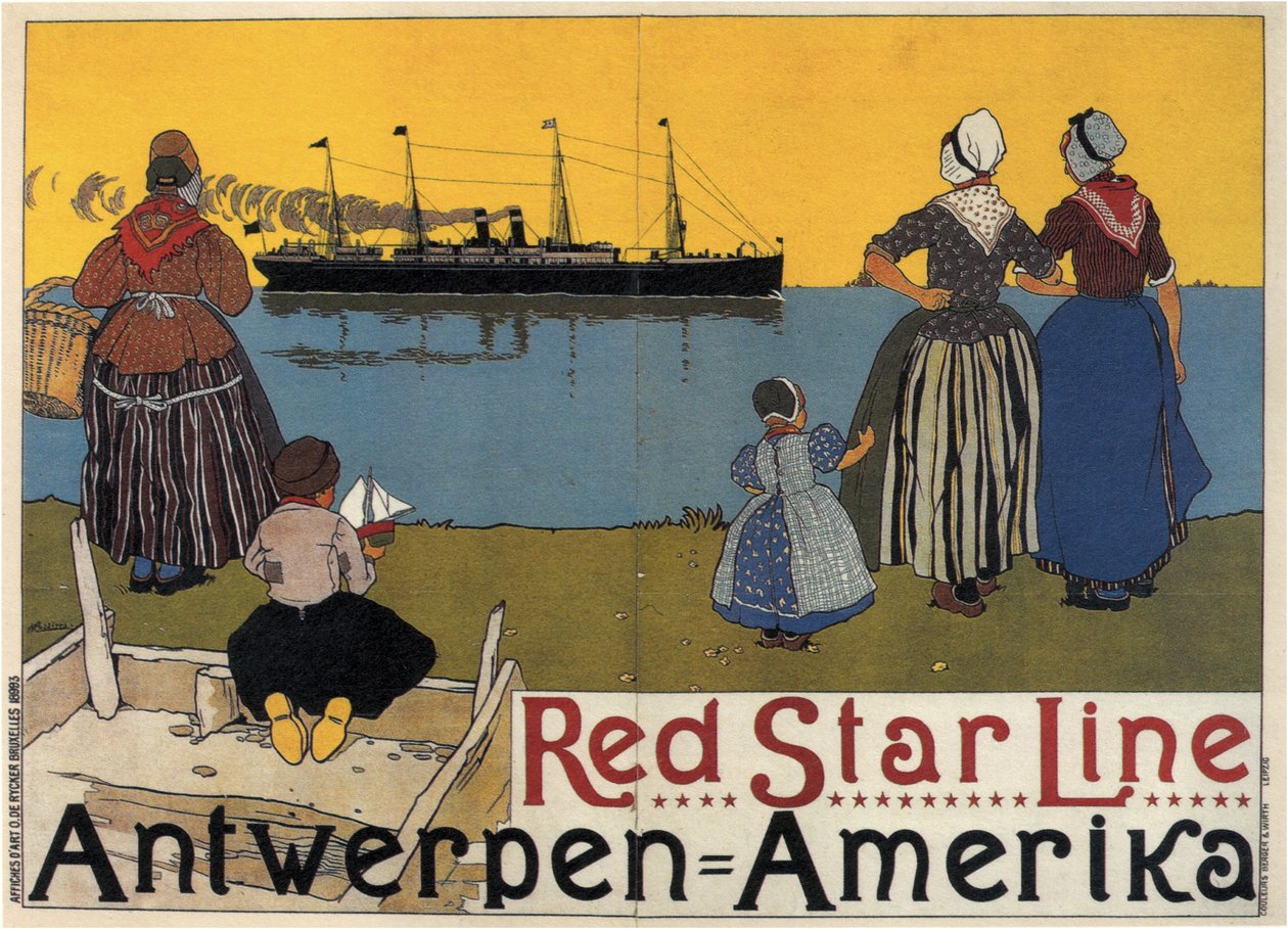 Linha Estrela Vermelha, 1899 de Henri Cassiers